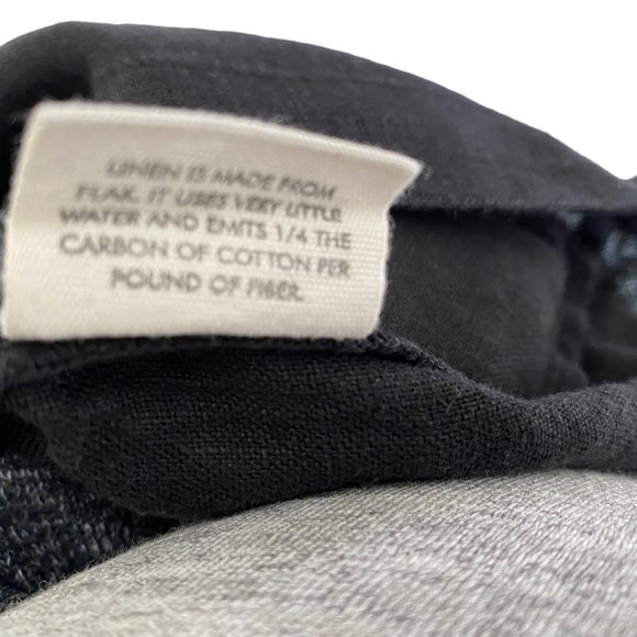 Road To Bohemia Black Linen Pull On Wide Leg High Rise Culottes Cropped Pants - Picture 14 of 14